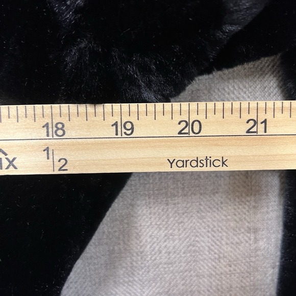 Borgazia Career Originals Vintage Faux Fur Coat Womens 10 Black Belted READ - Picture 16 of 16